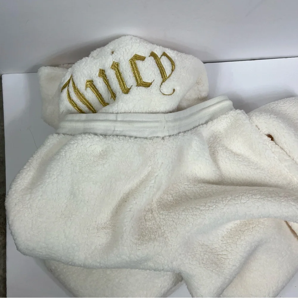 Juicy Couture Cozy White and Gold PJ Set